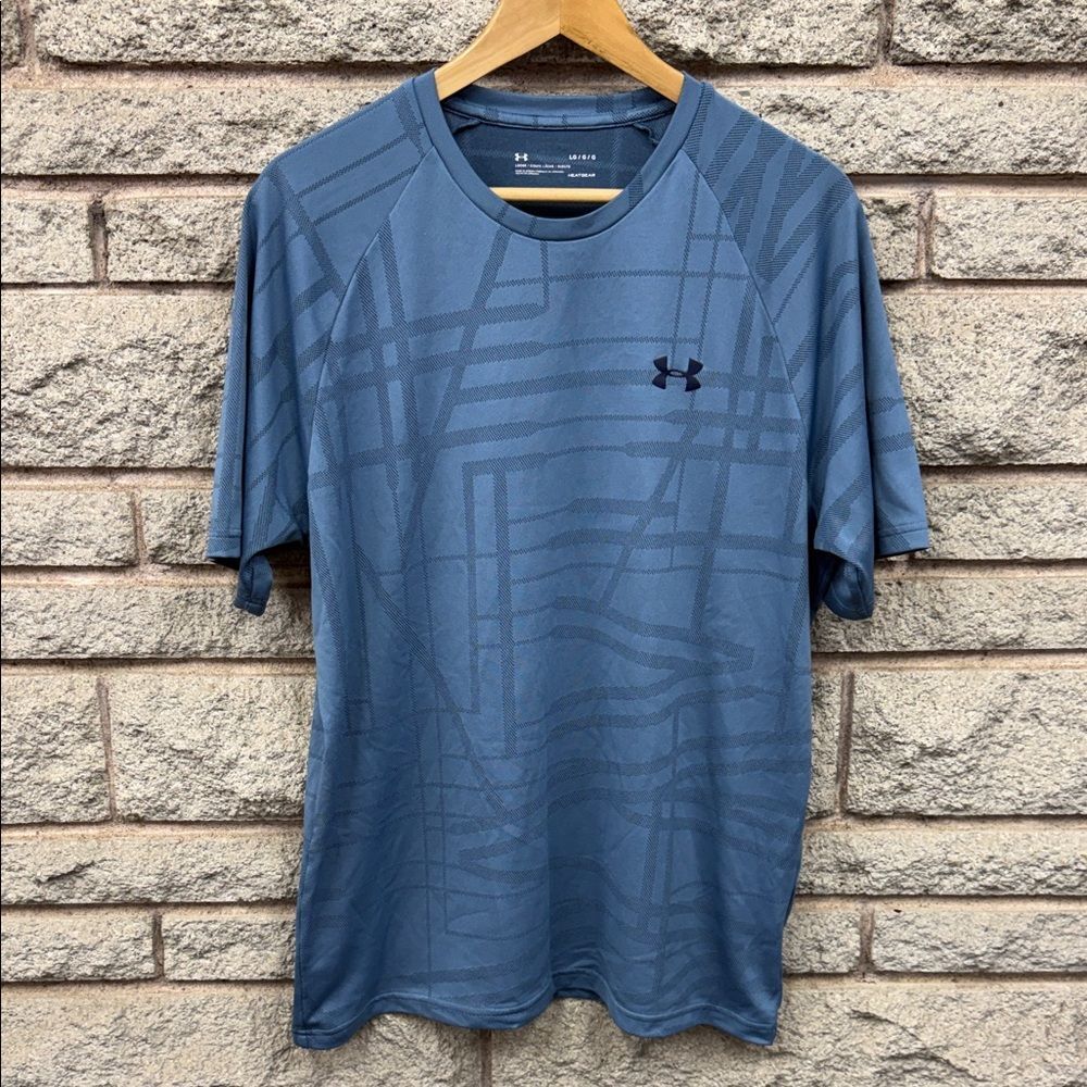 Under Armour Men's Blue Geometric Short Sleeve Tee